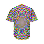 Psychedelic Web Optical Illusion Men's Baseball Jersey