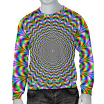 Psychedelic Web Optical Illusion Men's Crewneck Sweatshirt GearFrost