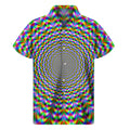 Psychedelic Web Optical Illusion Men's Short Sleeve Shirt