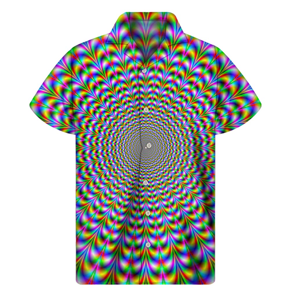 Psychedelic Web Optical Illusion Men's Short Sleeve Shirt