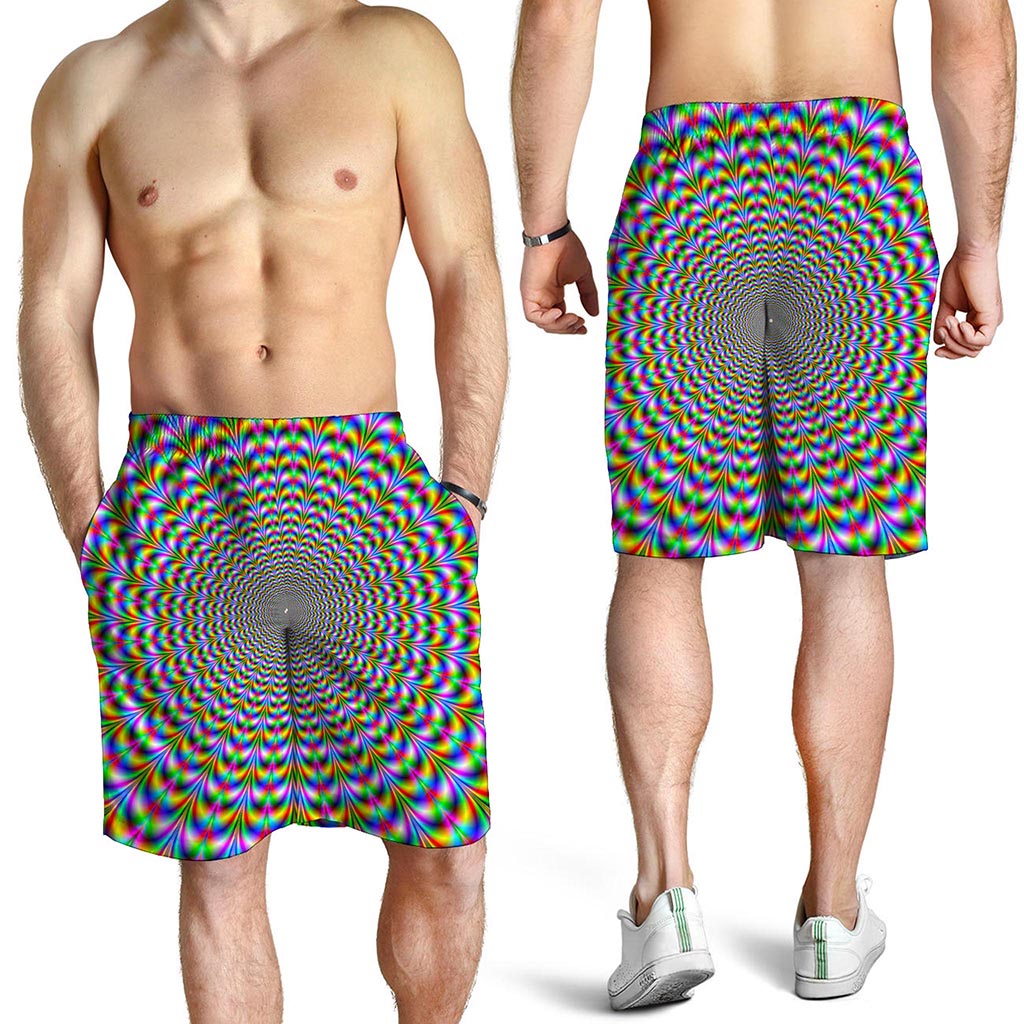 Psychedelic Web Optical Illusion Men's Shorts