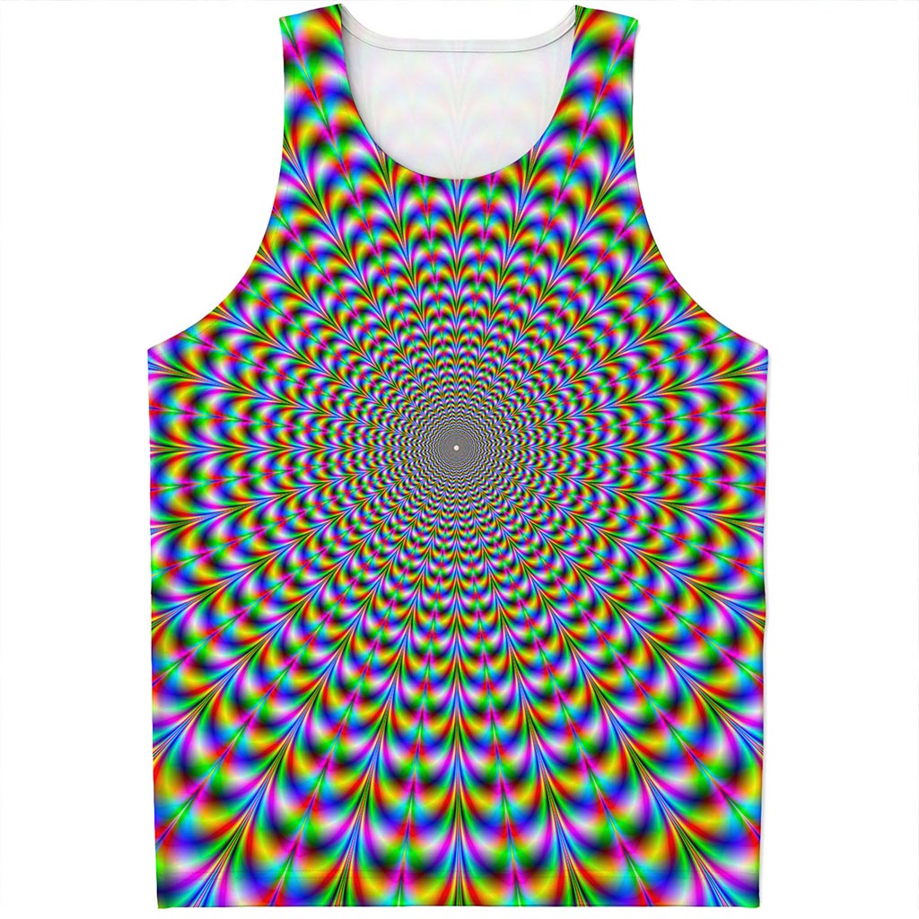 Psychedelic Web Optical Illusion Men's Tank Top