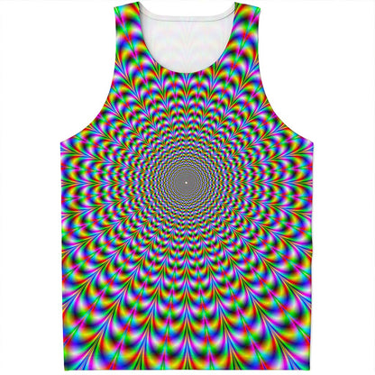 Psychedelic Web Optical Illusion Men's Tank Top