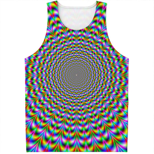 Psychedelic Web Optical Illusion Men's Tank Top