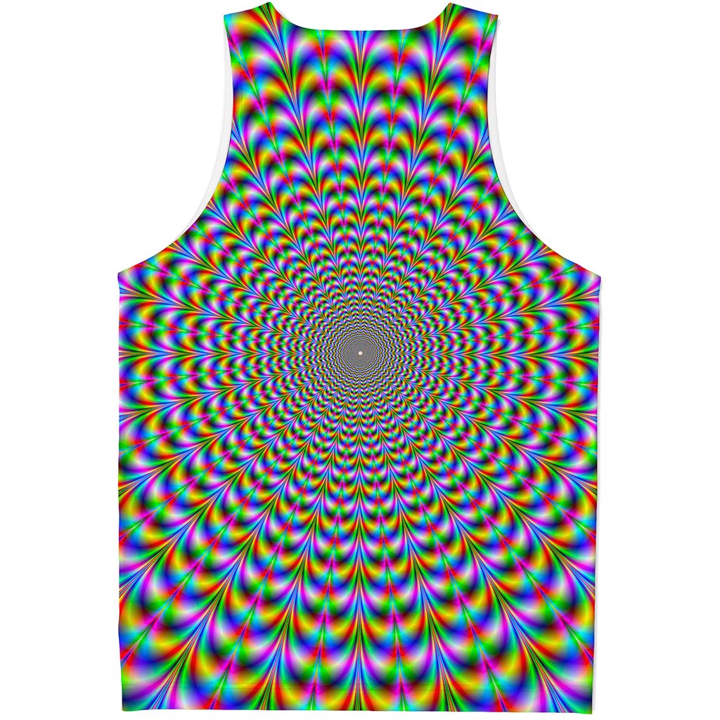 Psychedelic Web Optical Illusion Men's Tank Top