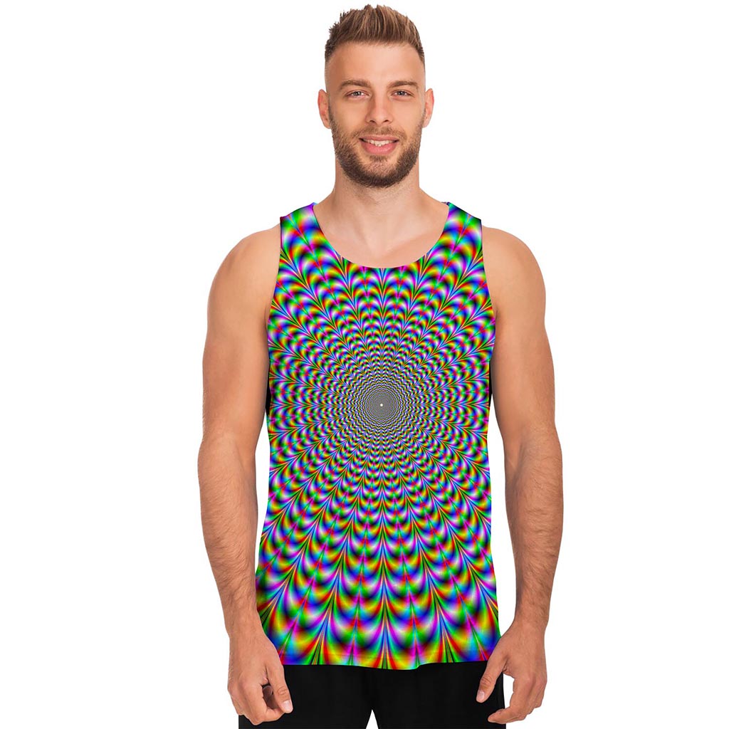 Psychedelic Web Optical Illusion Men's Tank Top