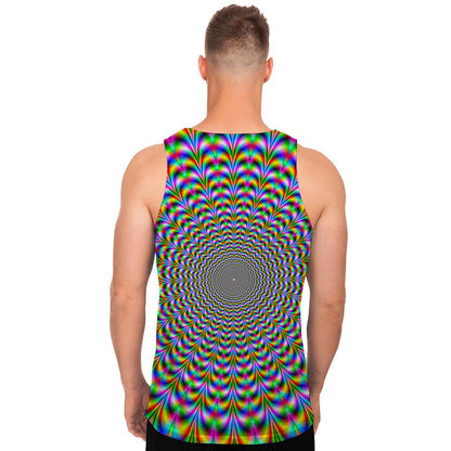 Psychedelic Web Optical Illusion Men's Tank Top