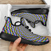 Psychedelic Web Optical Illusion Mesh Knit Shoes GearFrost