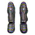 Psychedelic Web Optical Illusion Muay Thai Shin Guards