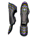 Psychedelic Web Optical Illusion Muay Thai Shin Guard