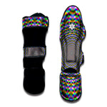 Psychedelic Web Optical Illusion Muay Thai Shin Guard