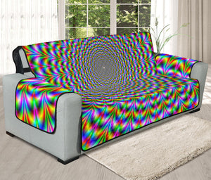 Psychedelic Web Optical Illusion Oversized Sofa Protector