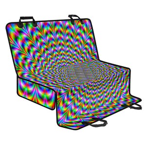 Psychedelic Web Optical Illusion Pet Car Back Seat Cover