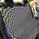Psychedelic Web Optical Illusion Pet Car Back Seat Cover
