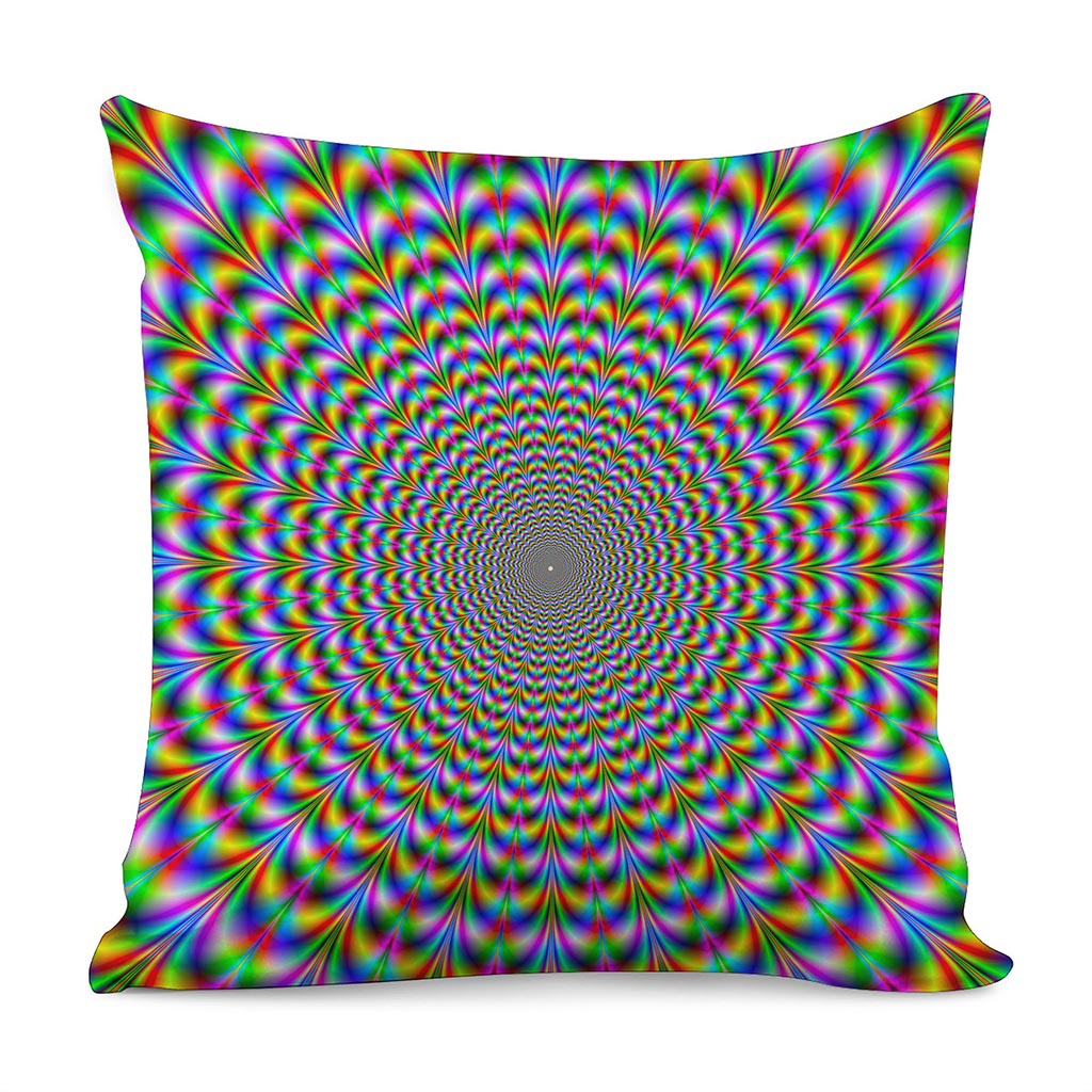 Psychedelic Web Optical Illusion Pillow Cover