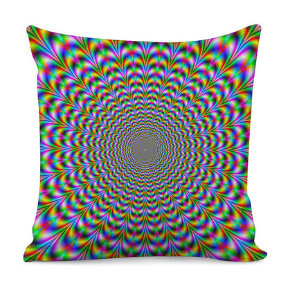 Psychedelic Web Optical Illusion Pillow Cover