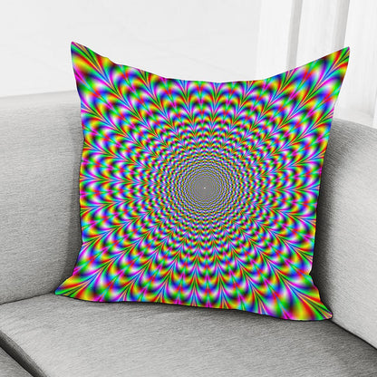 Psychedelic Web Optical Illusion Pillow Cover