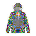 Psychedelic Web Optical Illusion Pullover Hoodie
