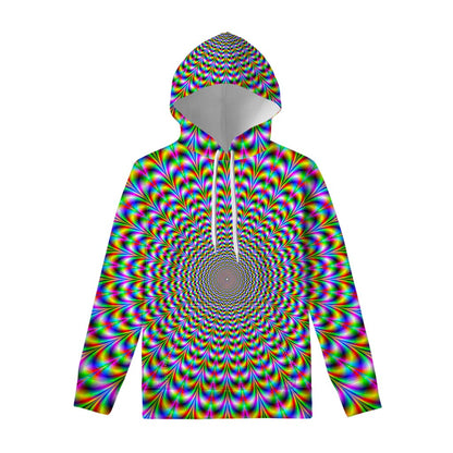 Psychedelic Web Optical Illusion Pullover Hoodie