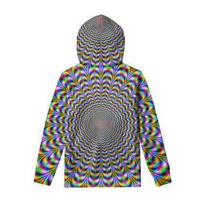 Psychedelic Web Optical Illusion Pullover Hoodie