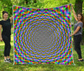 Psychedelic Web Optical Illusion Quilt