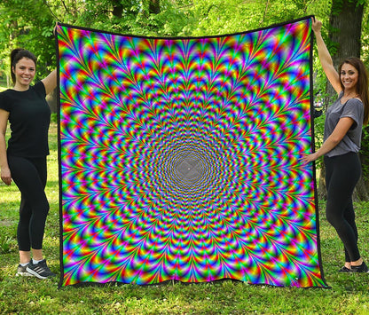 Psychedelic Web Optical Illusion Quilt