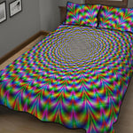 Psychedelic Web Optical Illusion Quilt Bed Set