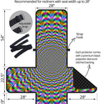 Psychedelic Web Optical Illusion Recliner Protector