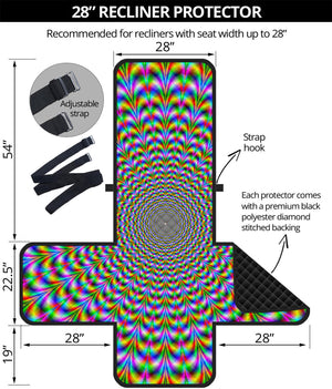 Psychedelic Web Optical Illusion Recliner Protector