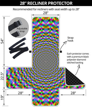 Psychedelic Web Optical Illusion Recliner Protector