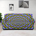 Psychedelic Web Optical Illusion Sofa Cover