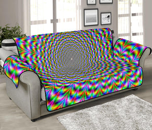 Psychedelic Web Optical Illusion Sofa Protector