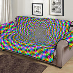 Psychedelic Web Optical Illusion Sofa Protector