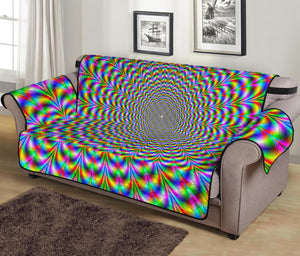 Psychedelic Web Optical Illusion Sofa Protector