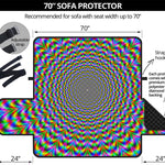 Psychedelic Web Optical Illusion Sofa Protector