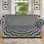 Psychedelic Web Optical Illusion Sofa Protector