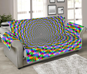 Psychedelic Web Optical Illusion Sofa Protector