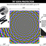 Psychedelic Web Optical Illusion Sofa Protector