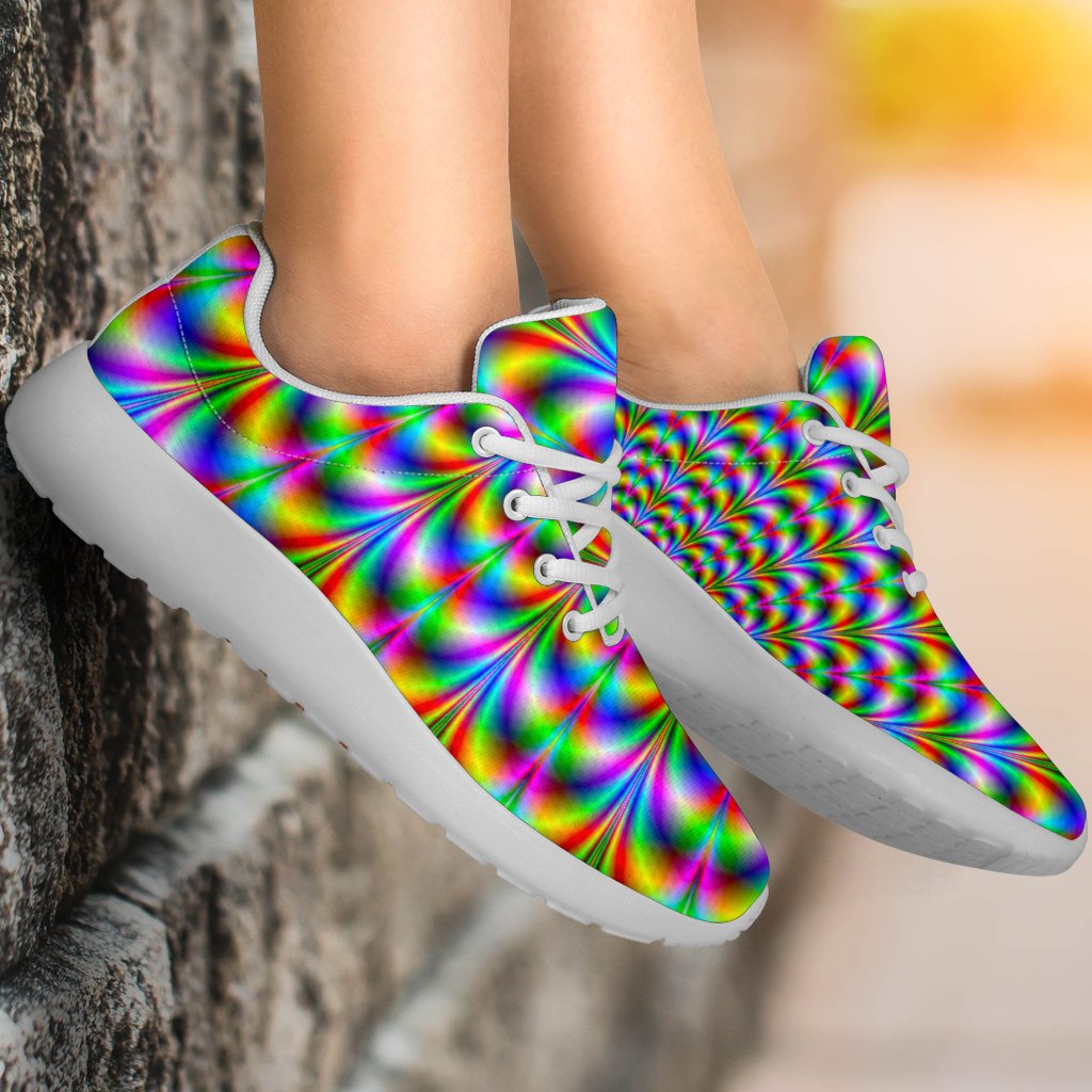 Psychedelic Web Optical Illusion Sport Shoes GearFrost