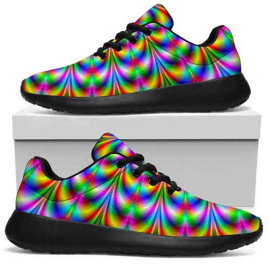 Psychedelic Web Optical Illusion Sport Shoes GearFrost