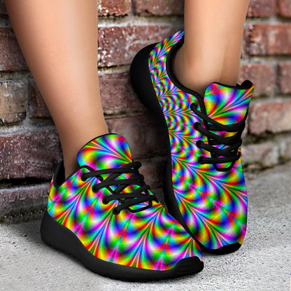 Psychedelic Web Optical Illusion Sport Shoes GearFrost
