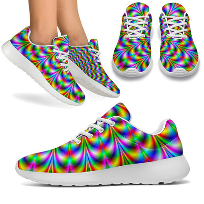 Psychedelic Web Optical Illusion Sport Shoes GearFrost