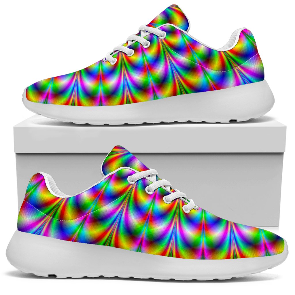 Psychedelic Web Optical Illusion Sport Shoes GearFrost