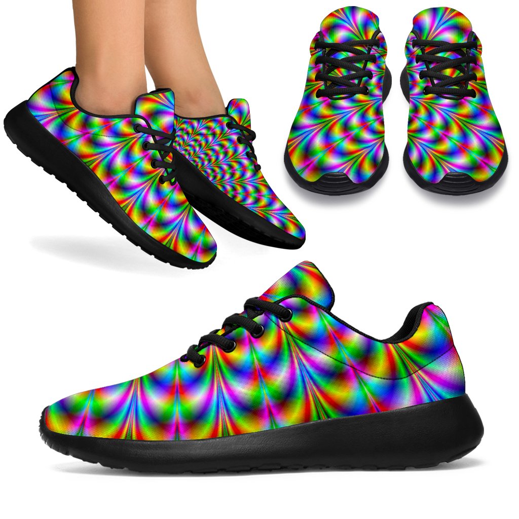 Psychedelic Web Optical Illusion Sport Shoes GearFrost