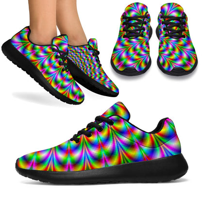 Psychedelic Web Optical Illusion Sport Shoes GearFrost