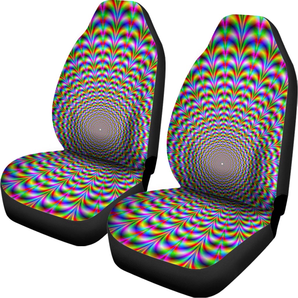 Psychedelic Web Optical Illusion Universal Fit Car Seat Covers