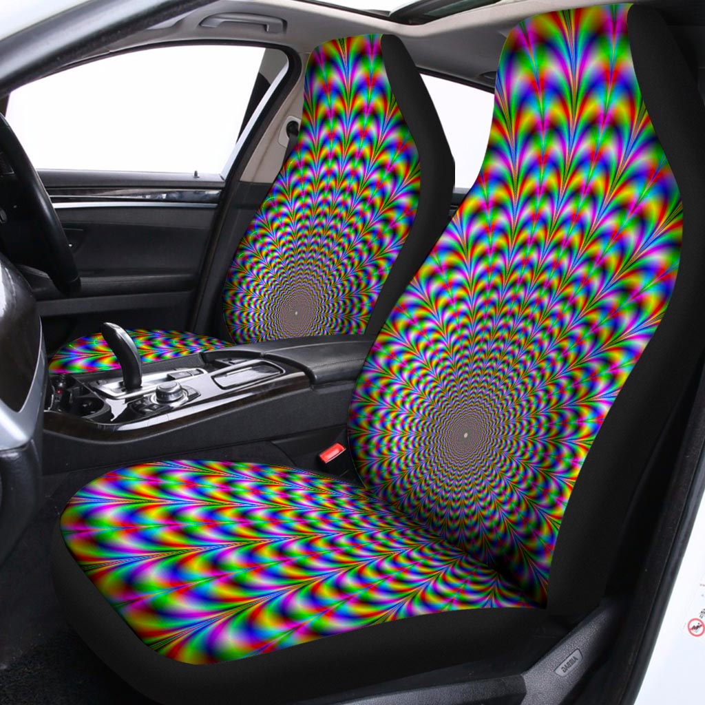 Psychedelic Web Optical Illusion Universal Fit Car Seat Covers