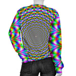 Psychedelic Web Optical Illusion Women's Crewneck Sweatshirt GearFrost