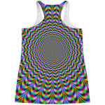 Psychedelic Web Optical Illusion Women's Racerback Tank Top
