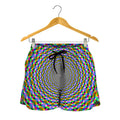 Psychedelic Web Optical Illusion Women's Shorts